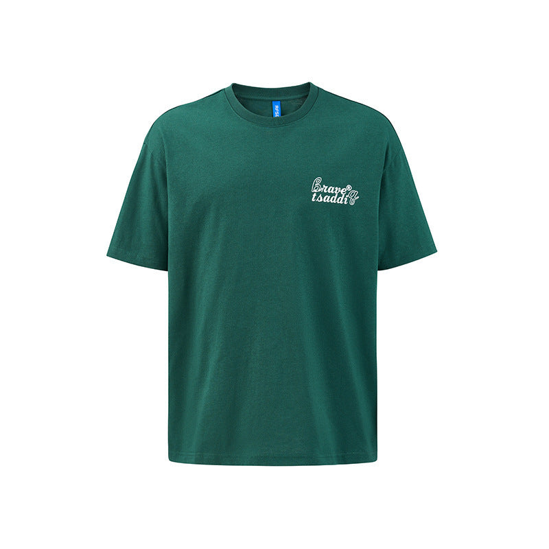 American Letter Print Heavy Short Sleeve