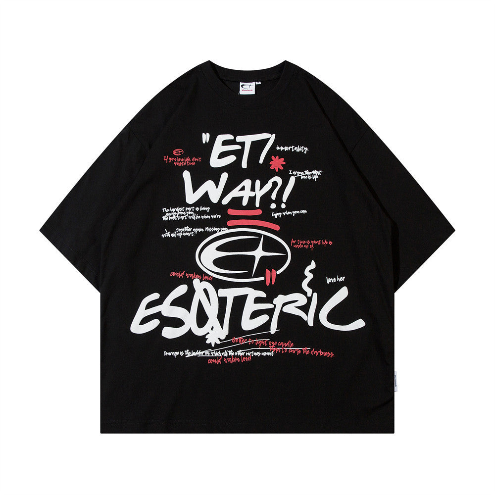 Street Graffiti Letter Print Short-sleeve