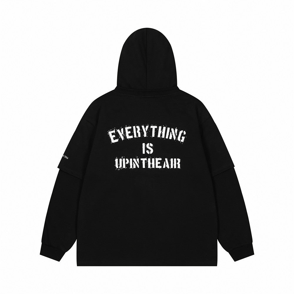 Fashion Letters Hooded Loose Sweater Men