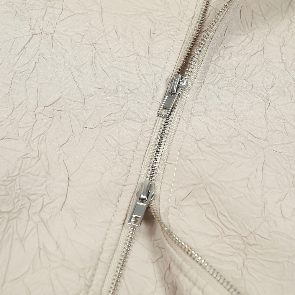 Pleated Texture Coat Design Sense Special-interest Fashion Brand Men