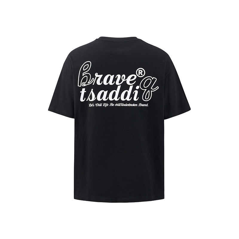 American Letter Print Heavy Short Sleeve