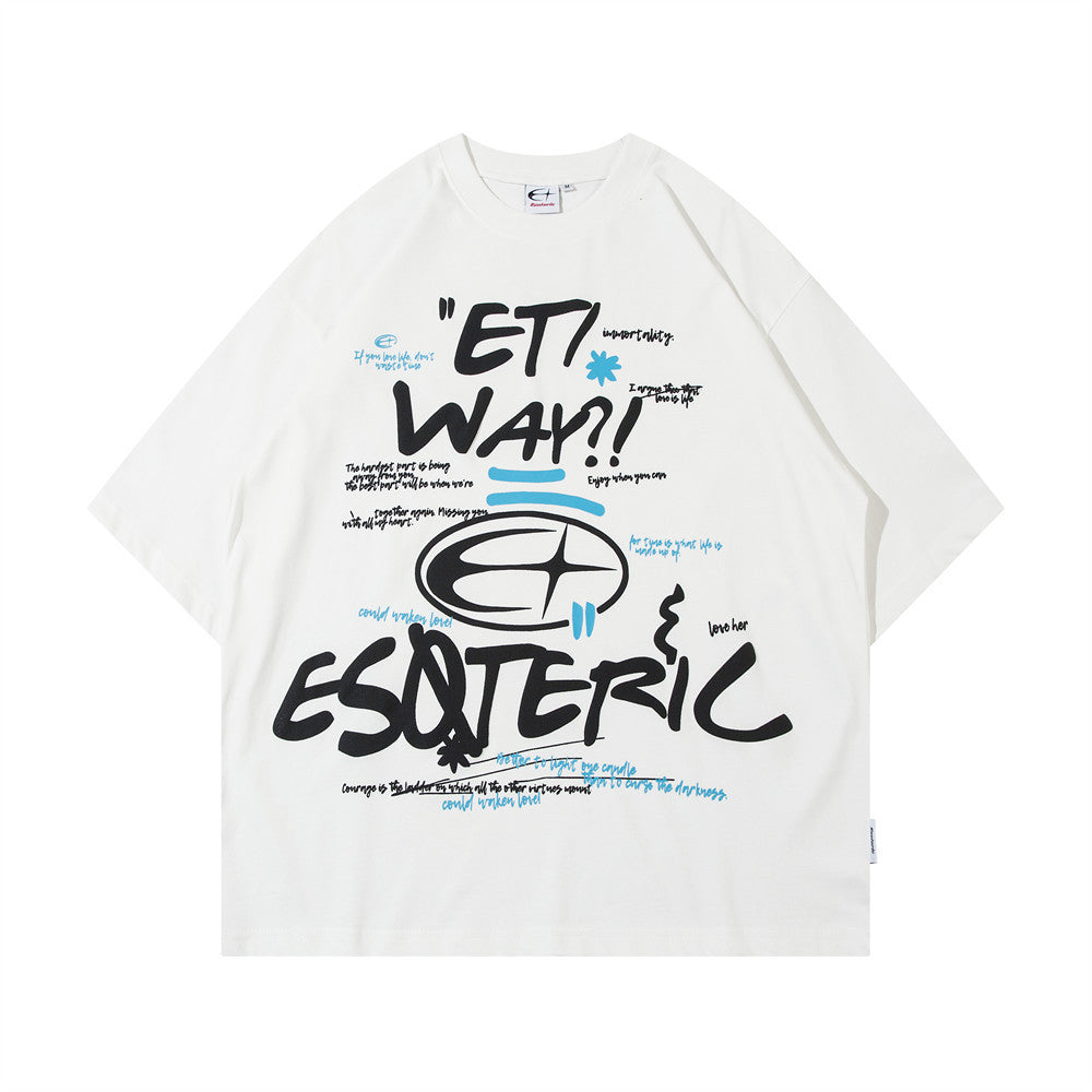 Street Graffiti Letter Print Short-sleeve