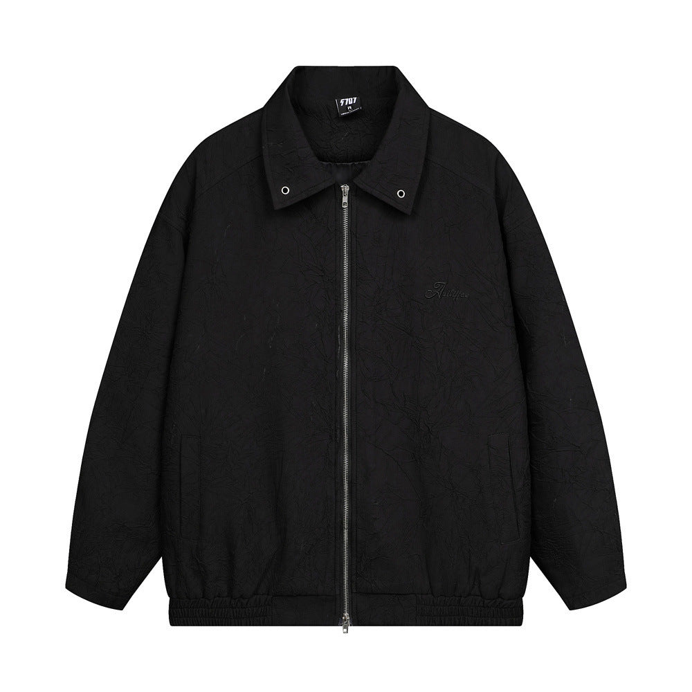 Pleated Texture Coat Design Sense Special-interest Fashion Brand Men