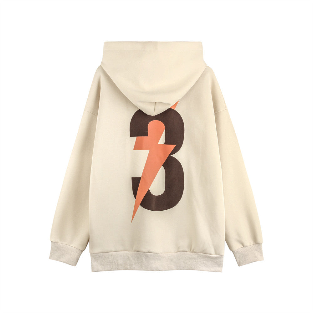 Fashion Lightning Printed Hoodie Men