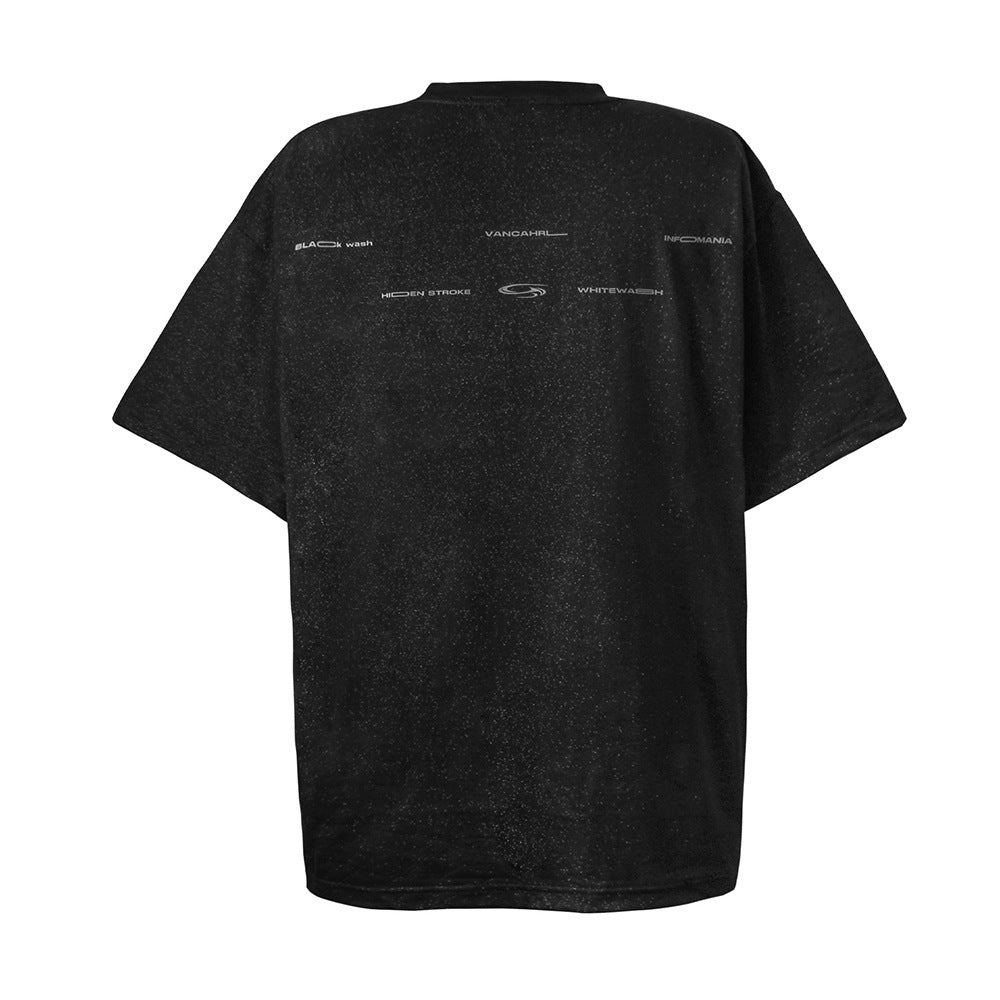 Niche Letter Printed Cotton Short Sleeve