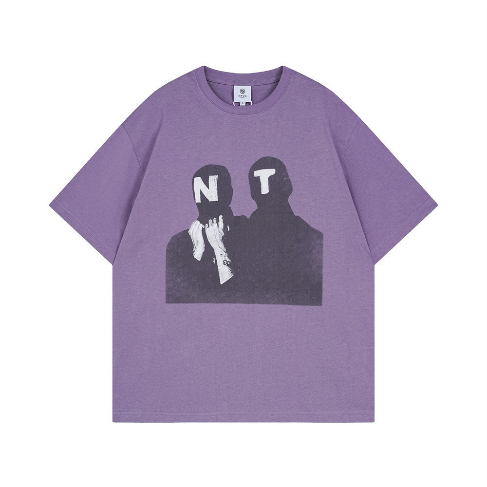 Abstract Human Shadow Print Short Sleeve