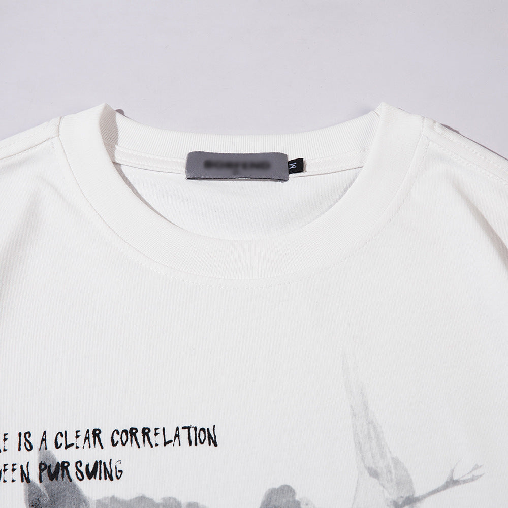 Animal Bird Printed Short Sleeve High Street