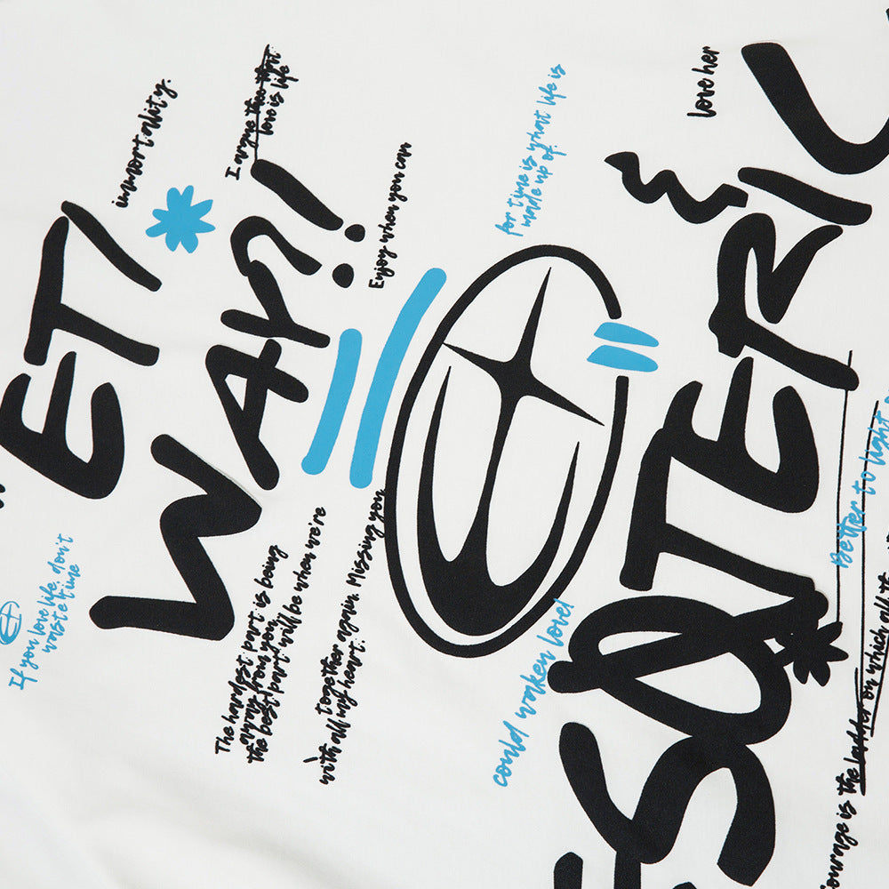 Street Graffiti Letter Print Short-sleeve