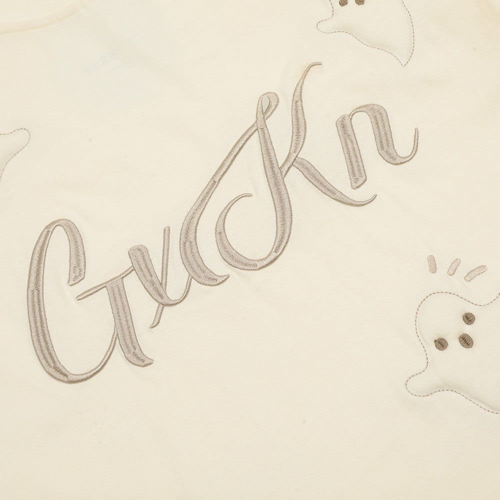 Little Devil Embroidered Casual Short Sleeve