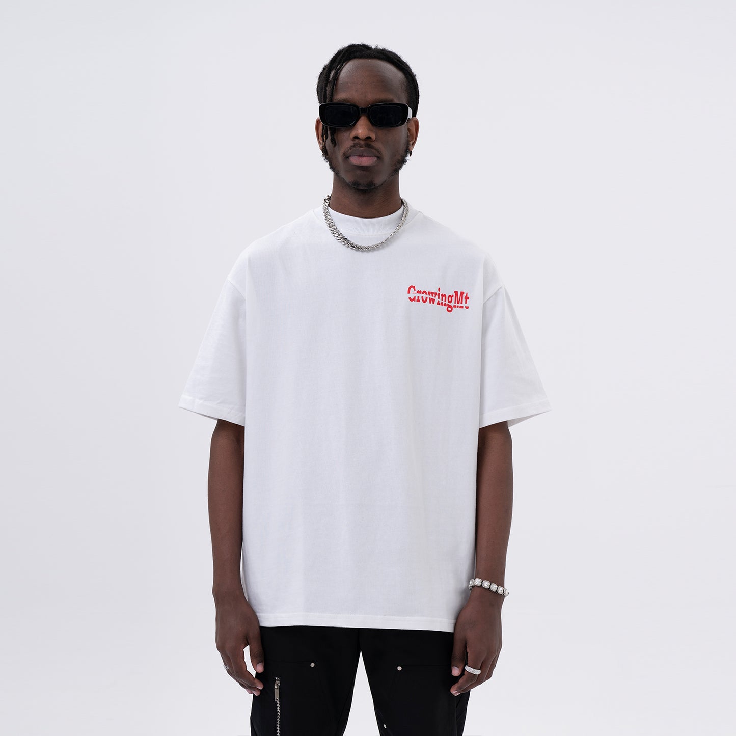 Men's Casual Back Letter Print Short-sleeve T-shirt