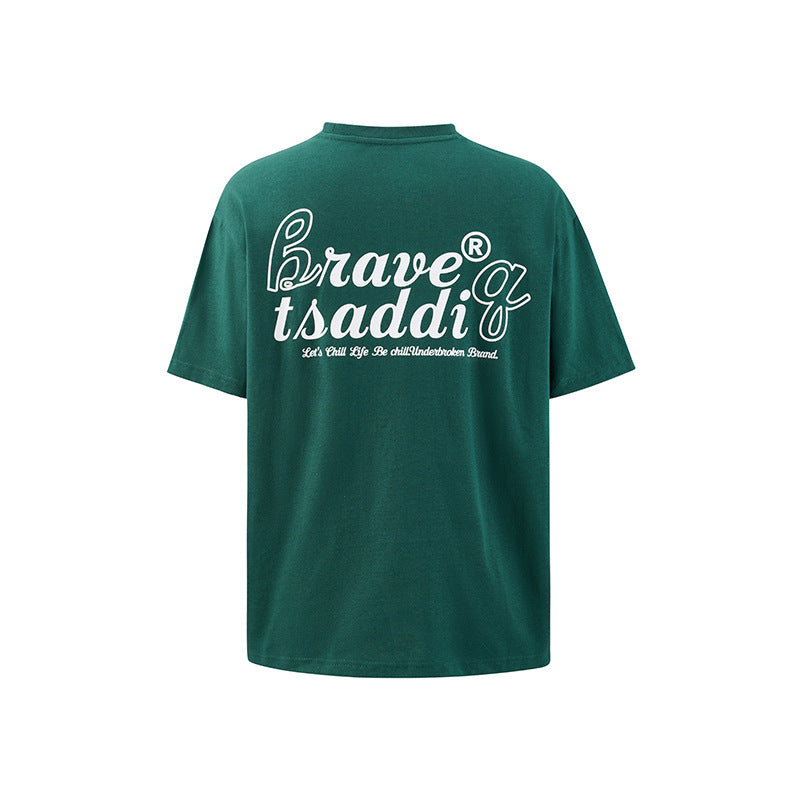 American Letter Print Heavy Short Sleeve