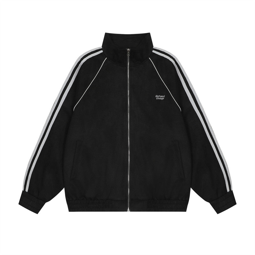 Fashion Striped Casual Sports Jacket Men