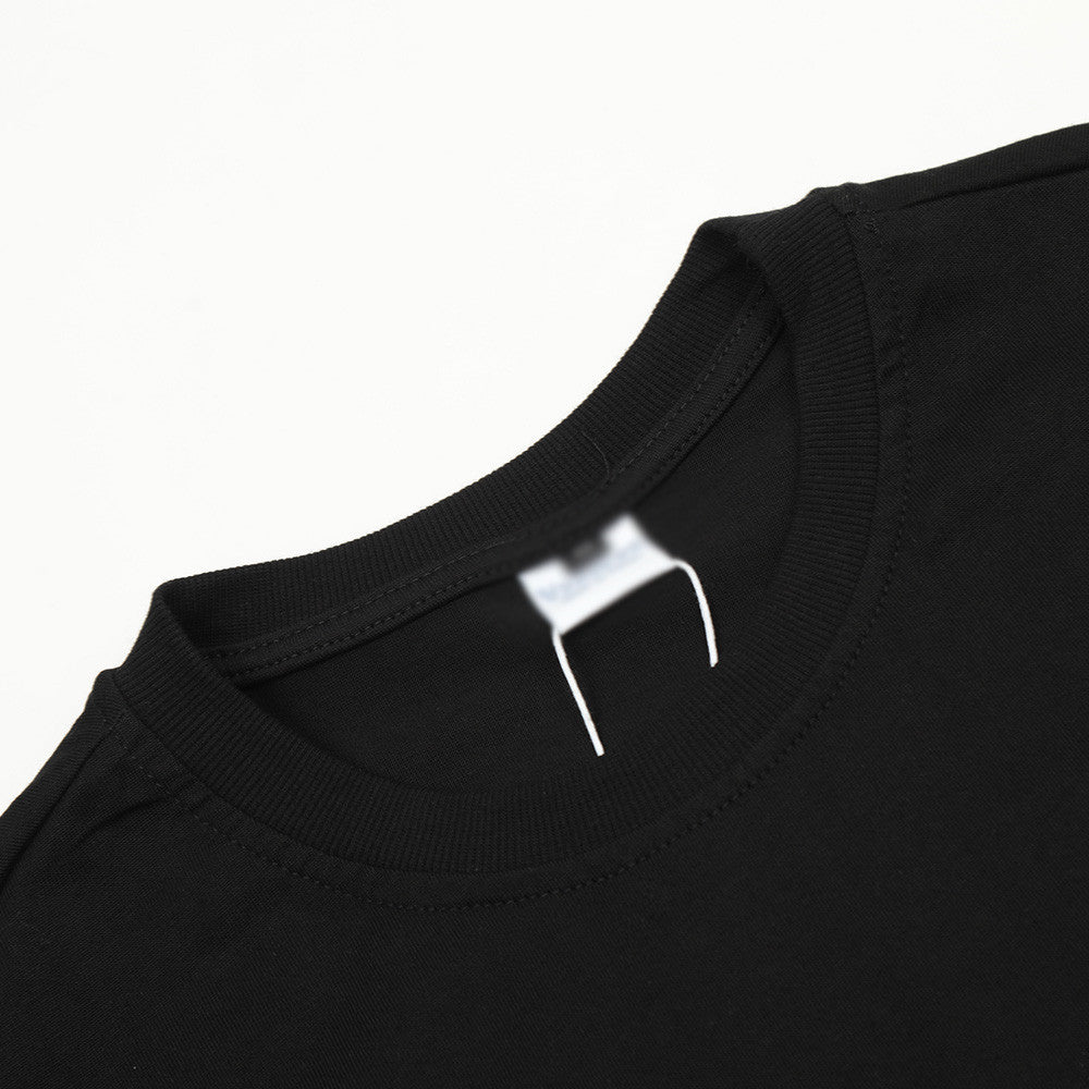 Letter Metal Nail Decoration Casual Short Sleeve