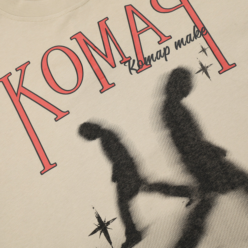 Letter Print Short-sleeve Men's