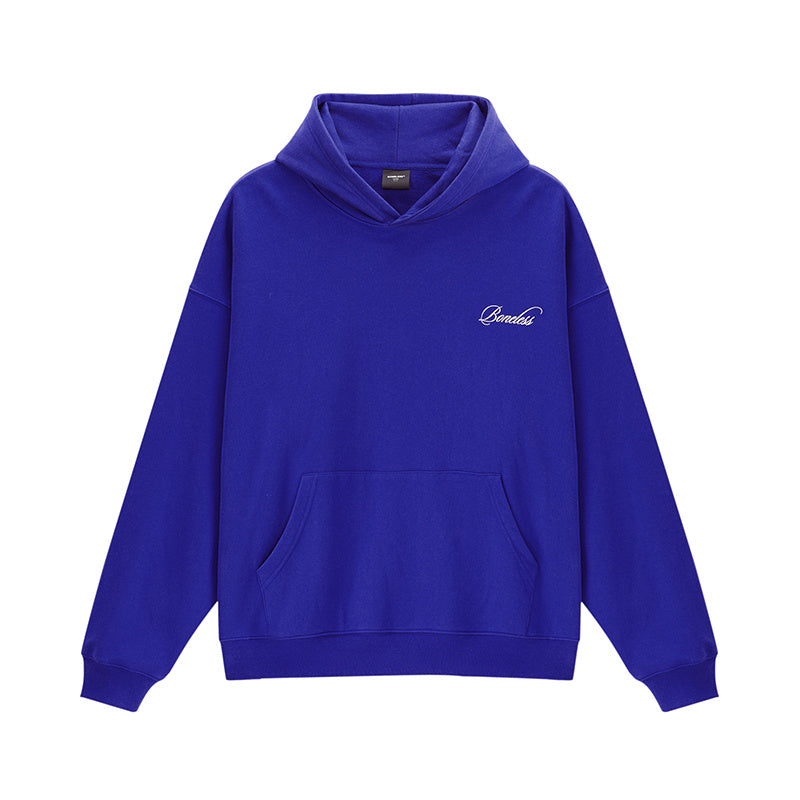 Cotton Hoodie Retro Coordinates LOGO Print Hooded Sweatshirt
