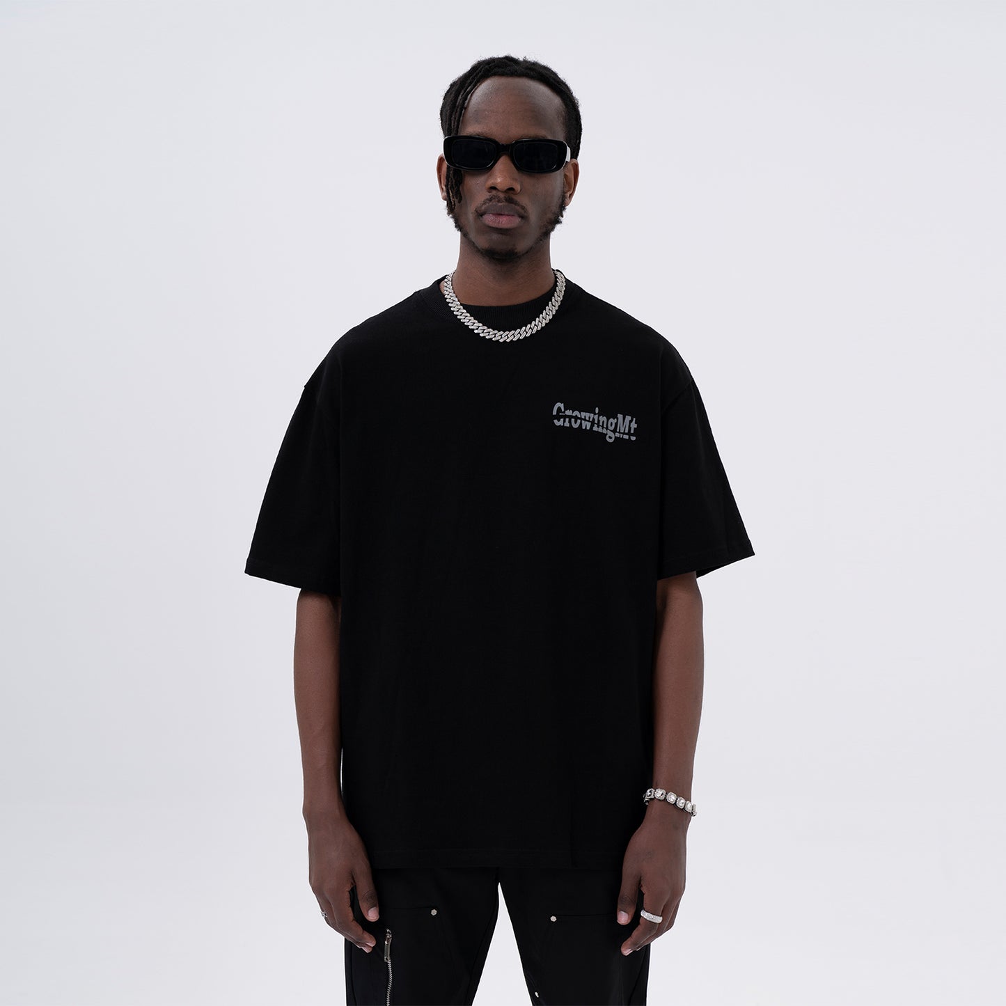 Men's Casual Back Letter Print Short-sleeve T-shirt