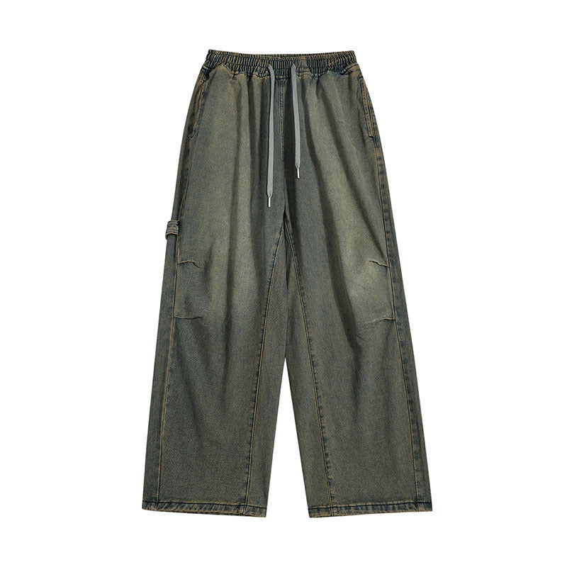 Retro Retro Loose Wide Leg Straight Hip Hop Workwear Pants