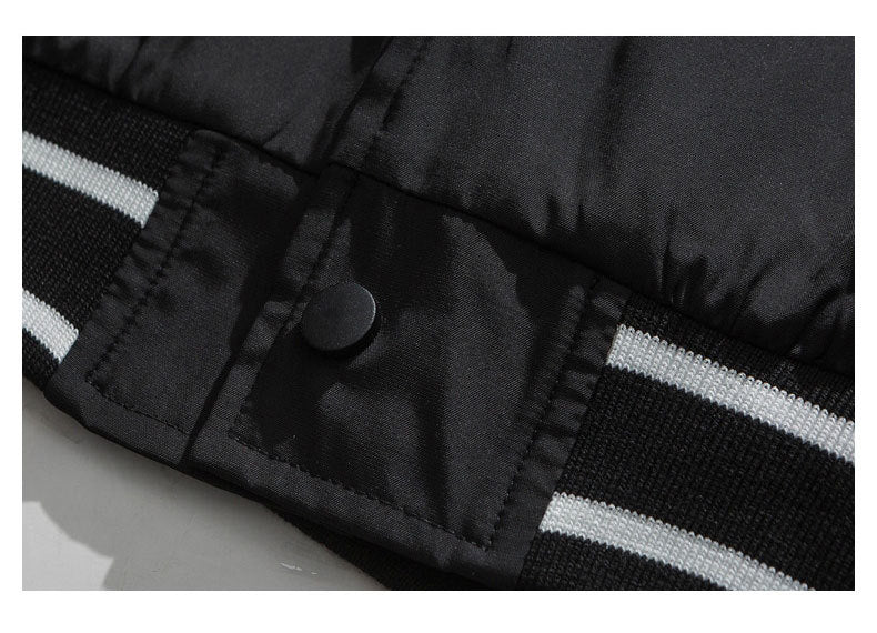 Retro Color Block Embroidery Baseball Uniform Jacket Men