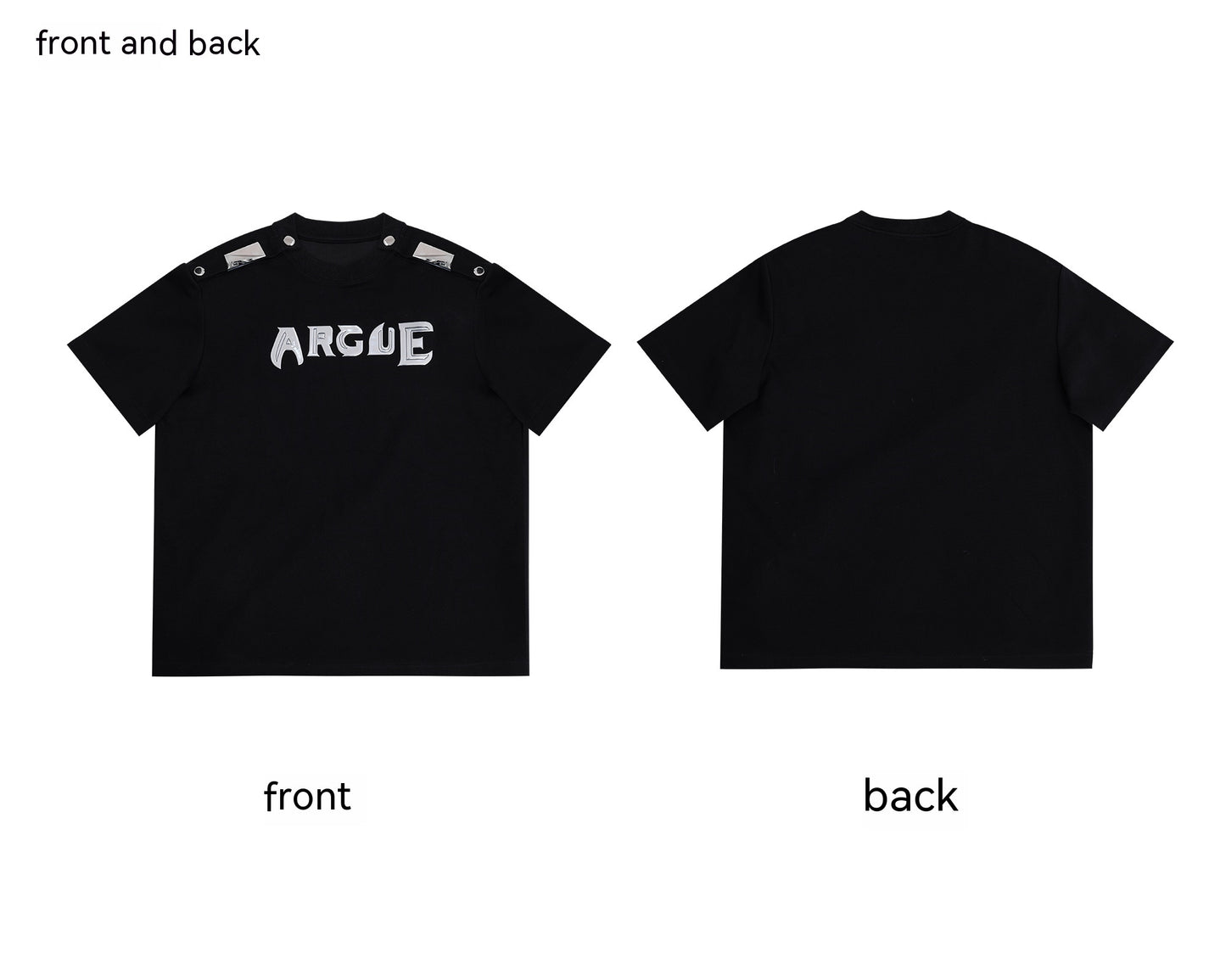 Button Off-shoulder Design Short Sleeve