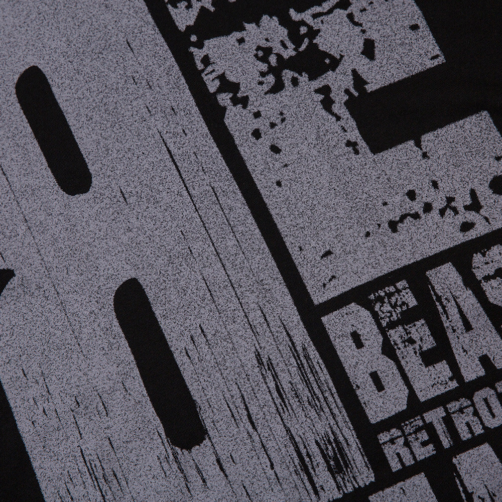 Large-Area Printed Letter Short Sleeve