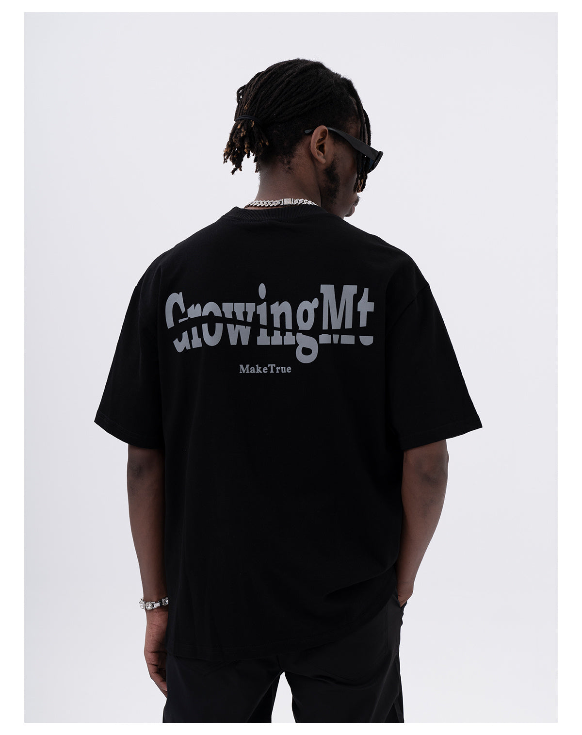 Men's Casual Back Letter Print Short-sleeve T-shirt