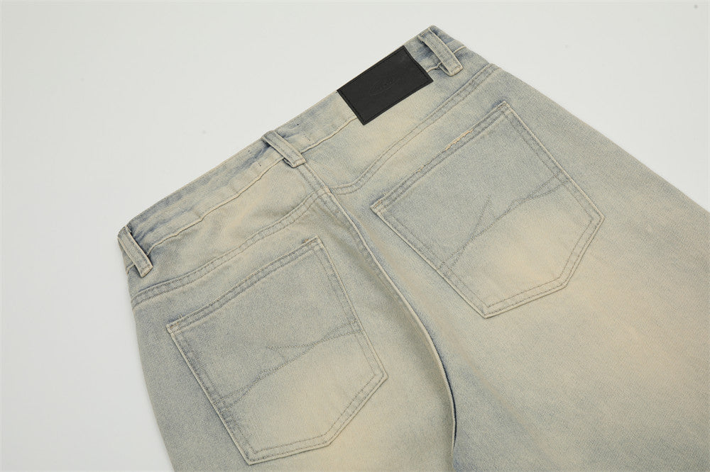 Retro Punk Worn Loose Wide Leg Leisure Straight-leg Pants