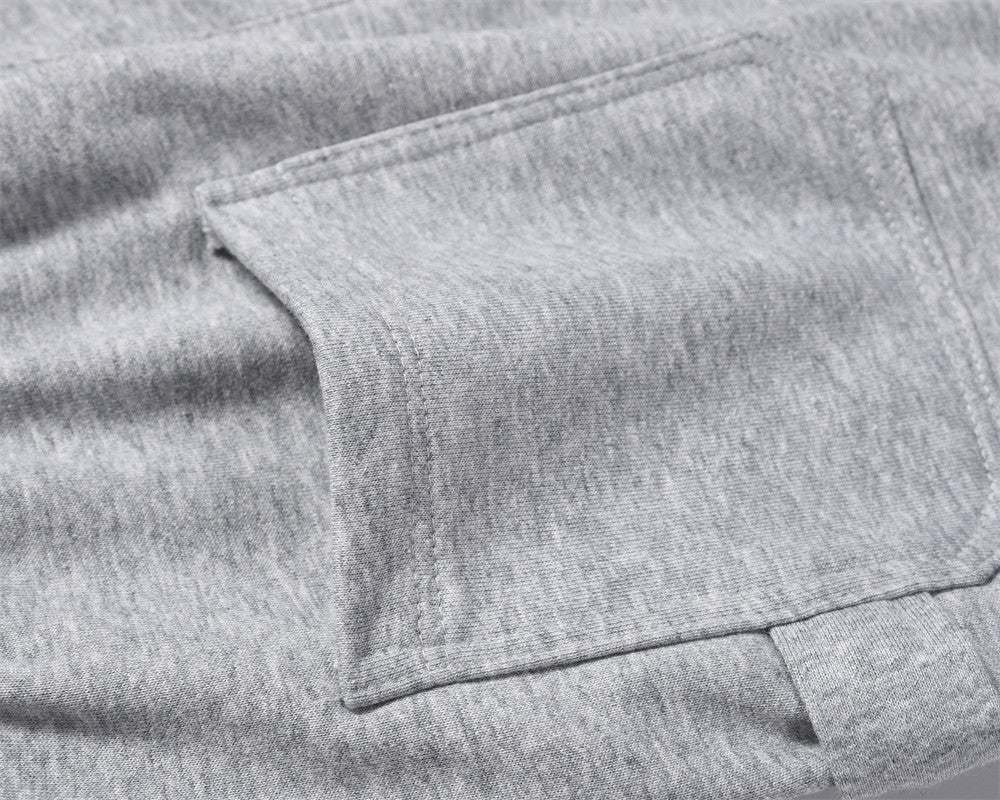 Men's Solid Color Casual Elastic Waist Wide Leg Loose Track Sweatpants