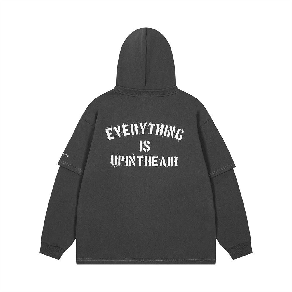 Fashion Letters Hooded Loose Sweater Men