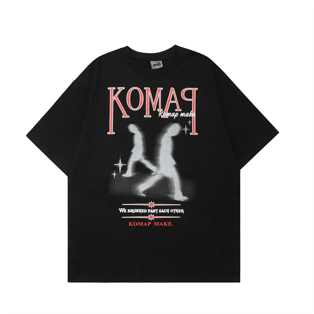 Letter Print Short-sleeve Men's