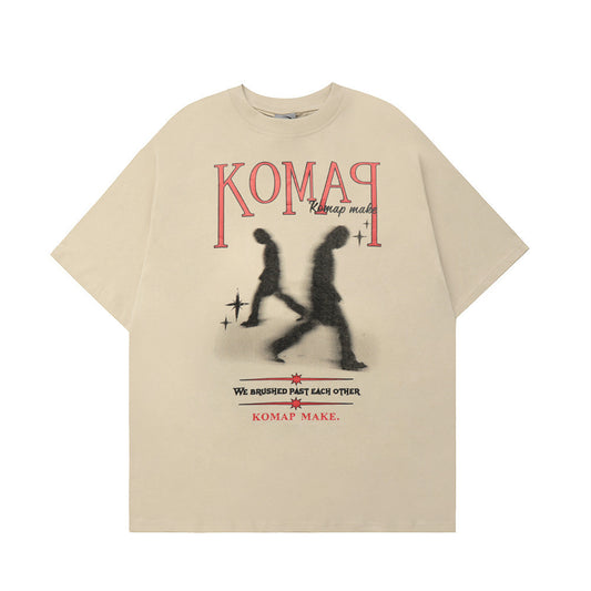 Letter Print Short-sleeve Men's