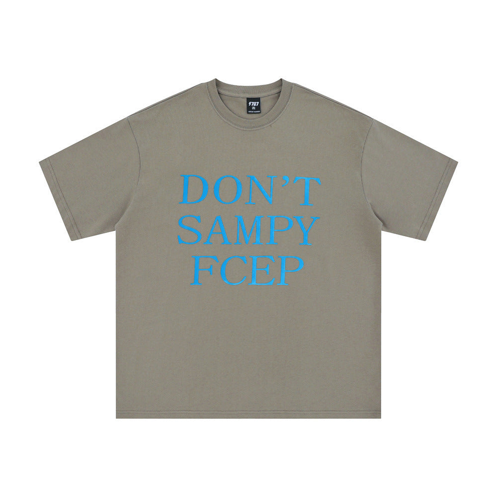 European And American Style Letter Print Casual Short Sleeve