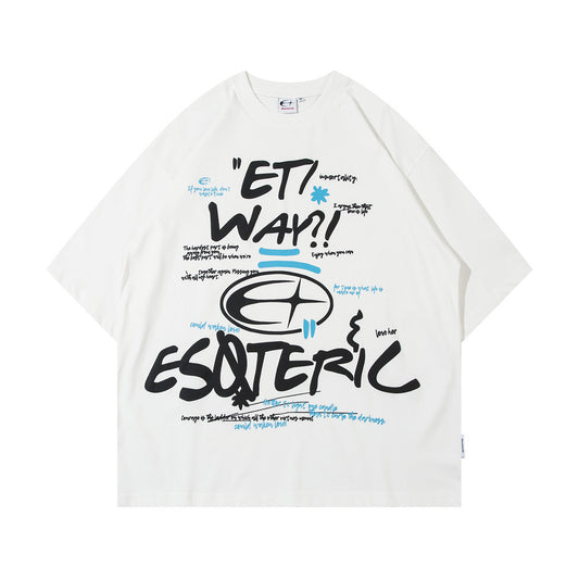 Street Graffiti Letter Print Short-sleeve