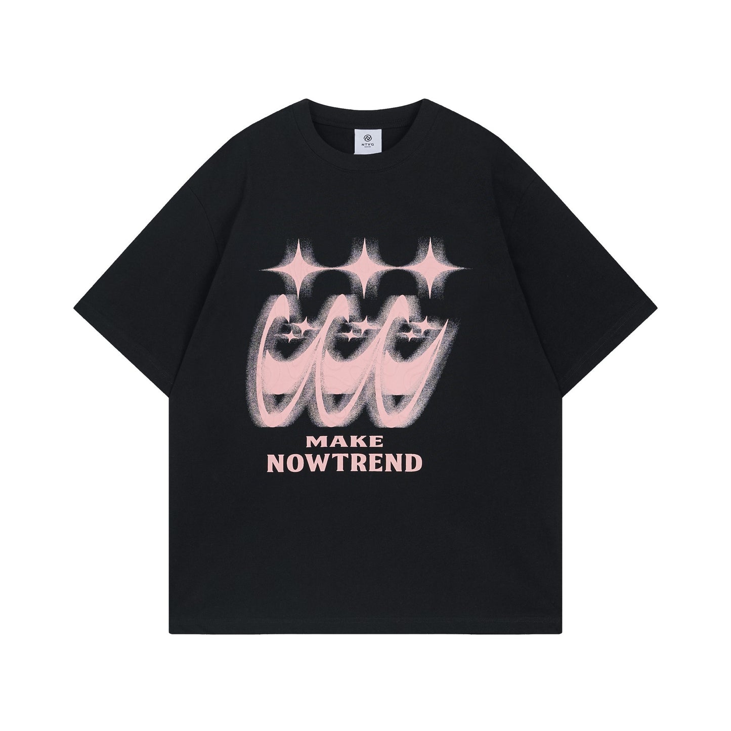 XINGX Abstract Short Sleeve T-shirt Top American High Street