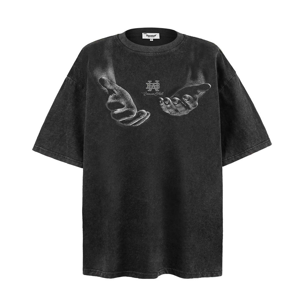 Personalized Palm Print Wash Short Sleeve