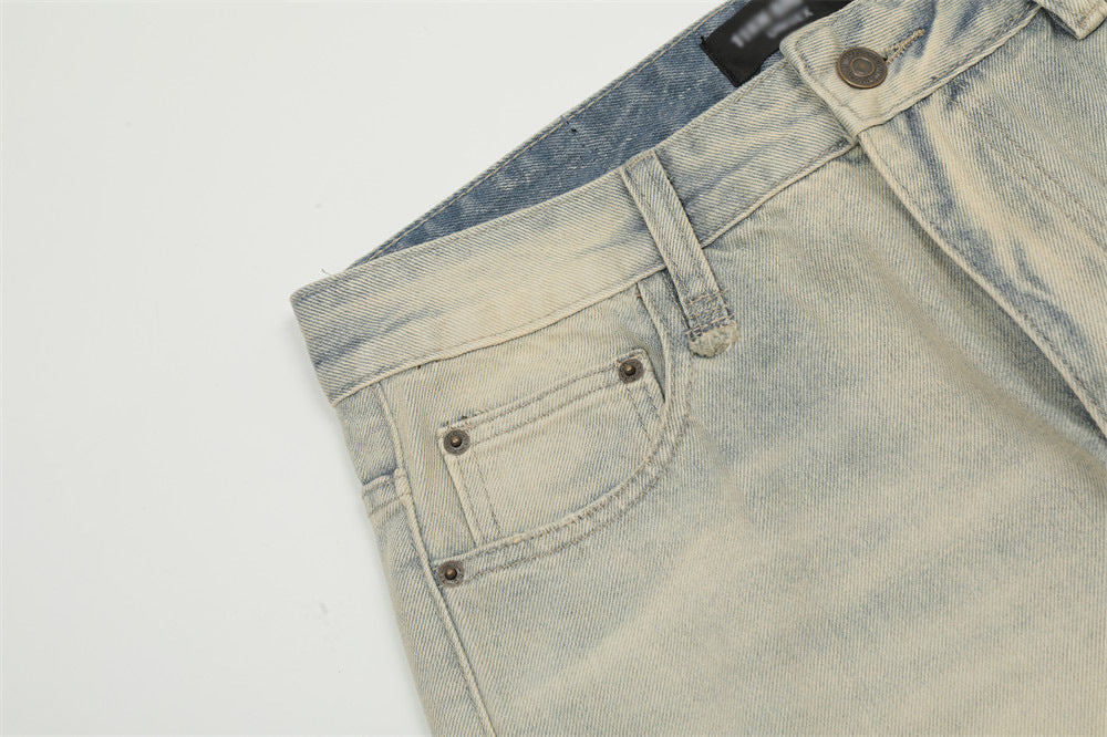 Retro Punk Worn Loose Wide Leg Leisure Straight-leg Pants