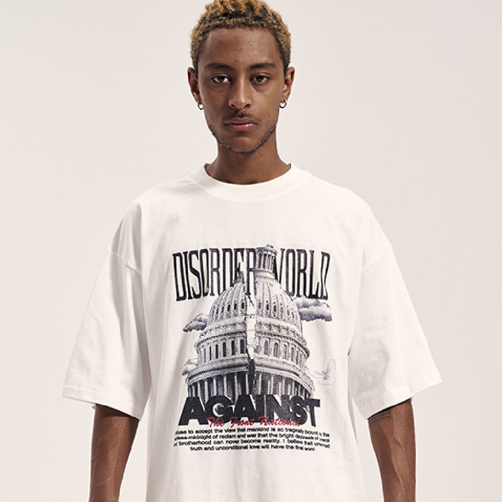 Men's Casual Street Retro Loose Sleeved T-shirt