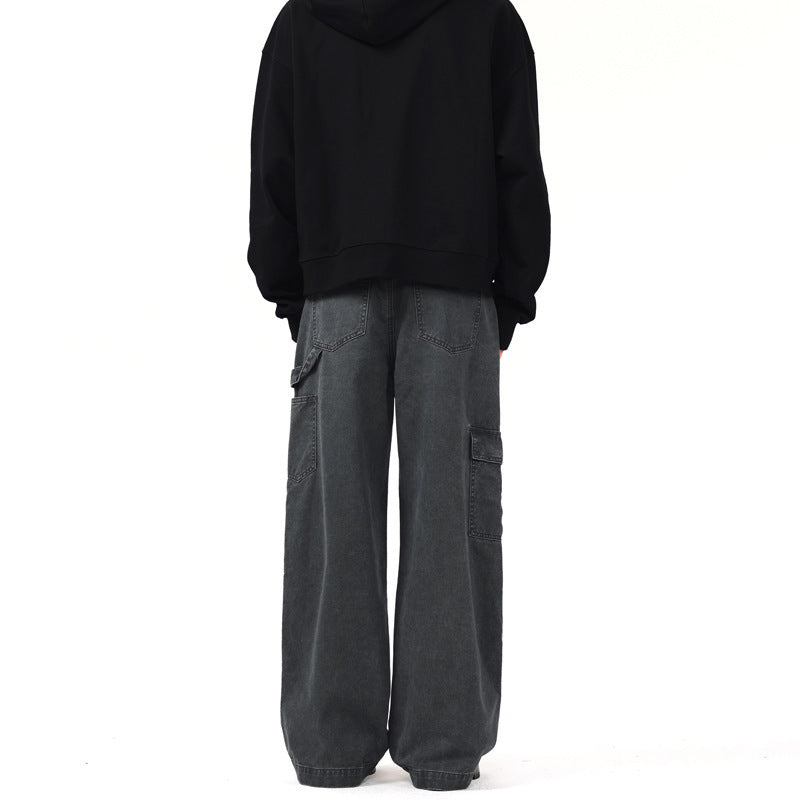 American Retro Washed High Street Hip Hop Overalls