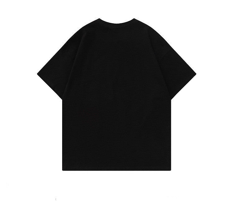 Shoulder Kitten Short-sleeved T-shirt Women's Summer Loose Street Casual Couple Outfit Top