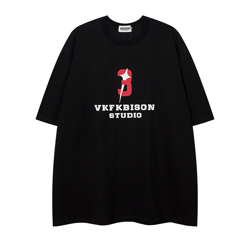 Creative Printing Cross XINGX Loose T-shirt