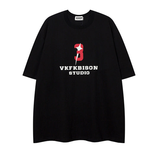 Creative Printing Cross XINGX Loose T-shirt