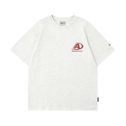 Letter Printed Cotton T-shirt Summer