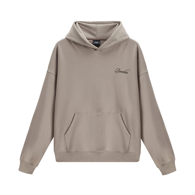 Cotton Hoodie Retro Coordinates LOGO Print Hooded Sweatshirt