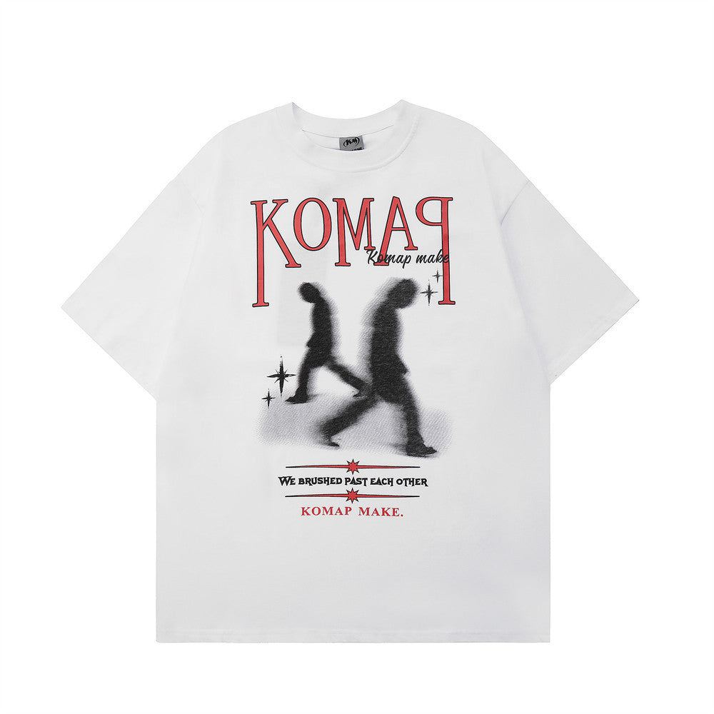 Letter Print Short-sleeve Men's