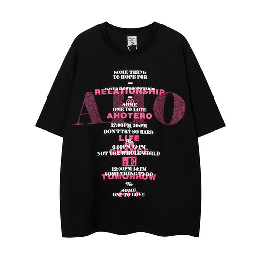 Letter Print Short-sleeve T-shirt Men's Summer