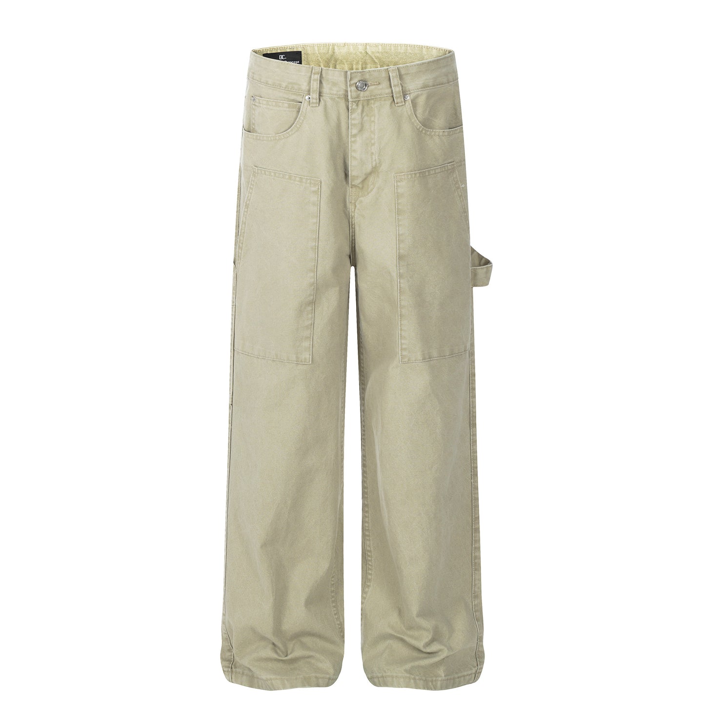 Washed Design High-grade Men's Loose Straight Cargo Jeans