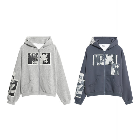 Men's Retro Simple Loose Hooded Sweater