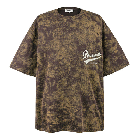 Tie-dye Letter Print Short-sleeve T-shirt Men's