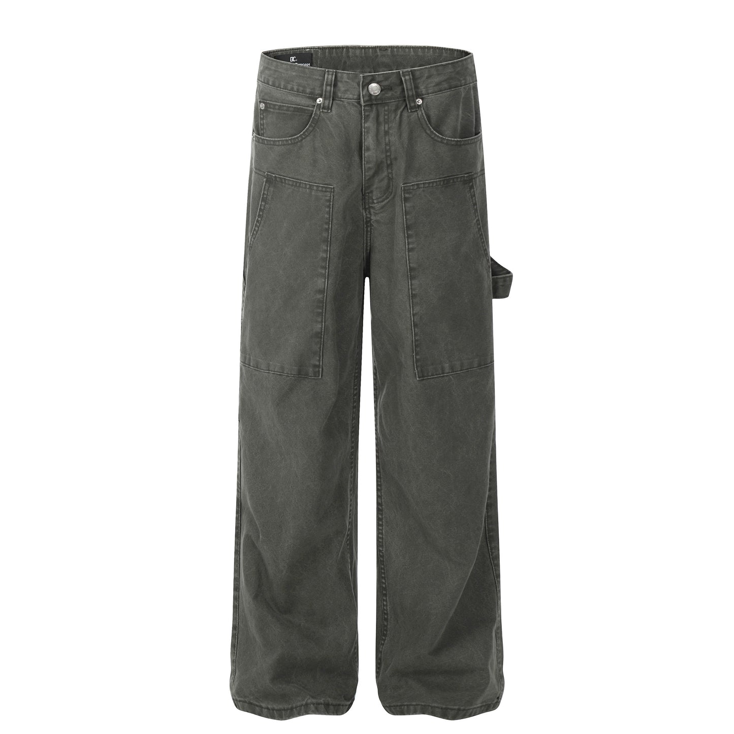 Washed Design High-grade Men's Loose Straight Cargo Jeans