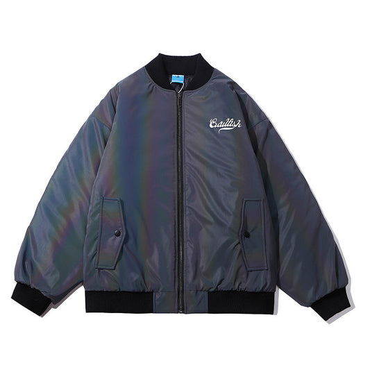 Colorful Reflective Padded Jacket Jacket Men