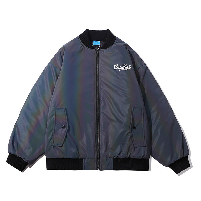 Colorful Reflective Padded Jacket Jacket Men